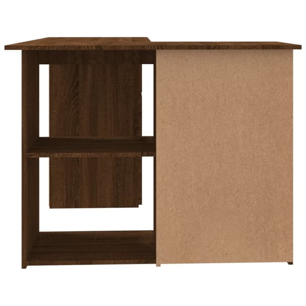 vidaXL Hörnskrivbord brun ek 145x100x76 cm konstruerat trä -  Skrivbord