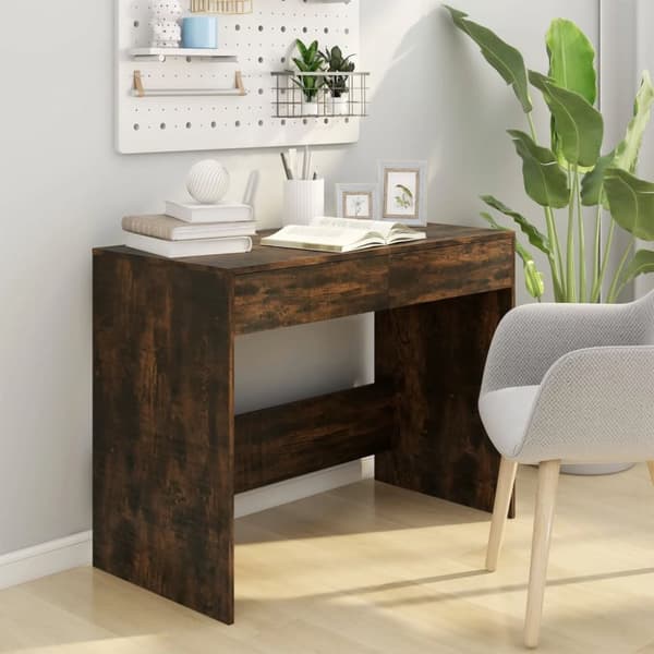 vidaXL Työpöytä savutammi 101x50x76,5 cm lastulevy -  Kirjoituspöydät