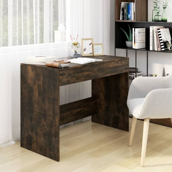 vidaXL Työpöytä savutammi 101x50x76,5 cm lastulevy -  Kirjoituspöydät