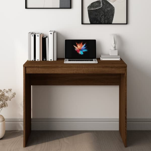 vidaXL Työpöytä ruskea tammi 90x40x72 cm tekninen puu - Kirjoituspöydät