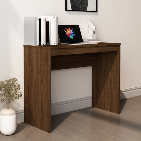 vidaXL Työpöytä ruskea tammi 90x40x72 cm tekninen puu - Kirjoituspöydät