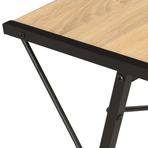 vidaXL Työpöytä hyllyllä musta ja tammi 116x50x93 cm -  Kirjoituspöydät