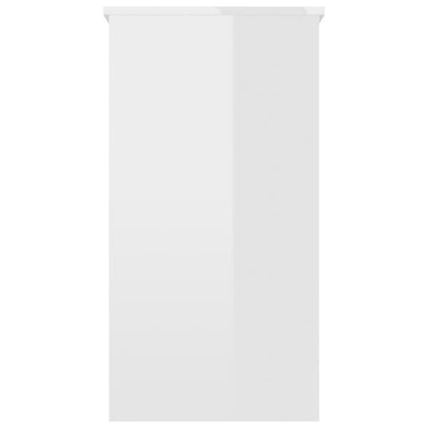 vidaXL Työpöytä korkeakiilto valkoinen 80x40x75 cm lastulevy - Kirjoituspöydät