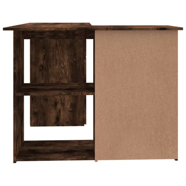 vidaXL skrivebord 145x100x76 cm konstrueret træ røget egetræsfinish -  Skriveborde