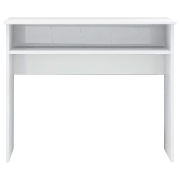 vidaXL Skrivbord vit högglans 90x50x74 cm konstruerat trä - Skrivbord