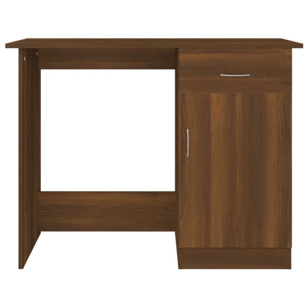 vidaXL Työpöytä ruskea tammi 100x50x76 cm tekninen puu - Kirjoituspöydät