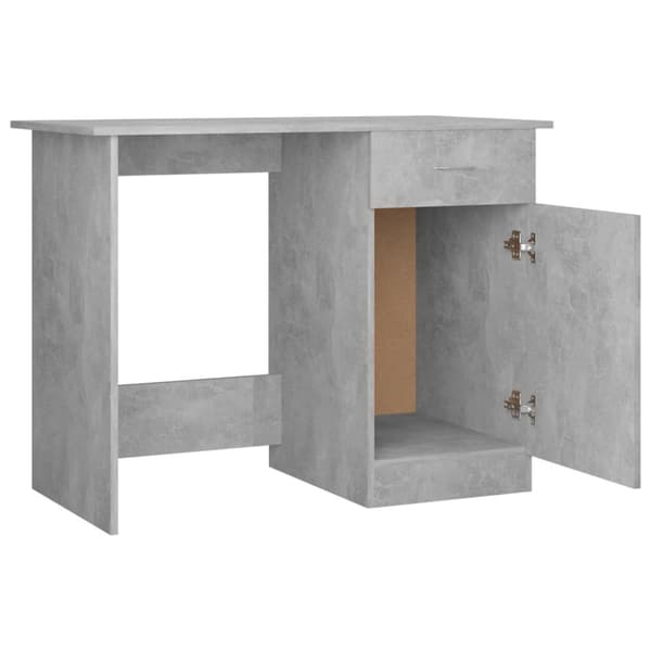 vidaXL skrivebord 100x50x76 cm konstrueret træ betongrå - Skriveborde