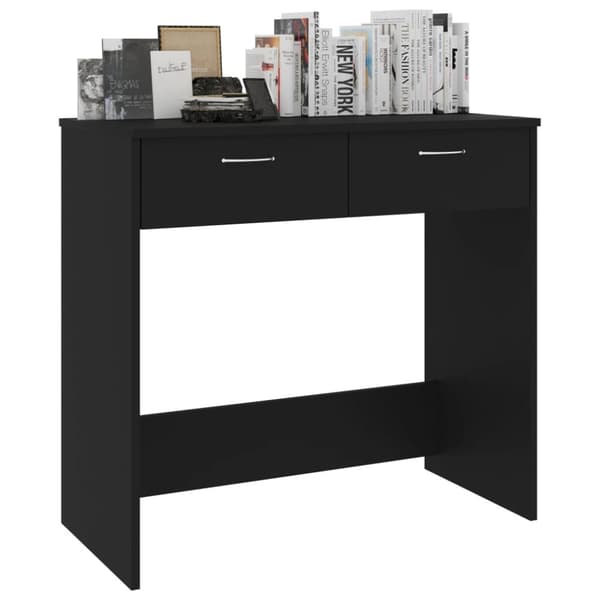 vidaXL skrivebord 80x40x75 cm konstrueret træ sort - Skriveborde
