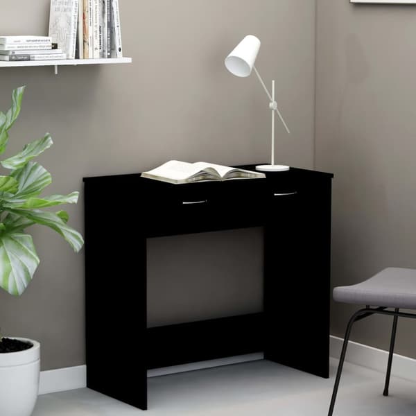 vidaXL skrivebord 80x40x75 cm konstrueret træ sort - Skriveborde