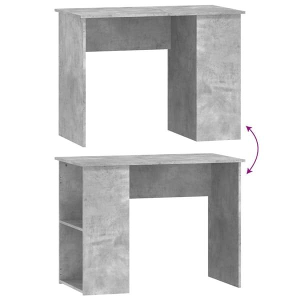 vidaXL Työpöytä betoninharmaa 100x55x75 cm tekninen puu - Kirjoituspöydät