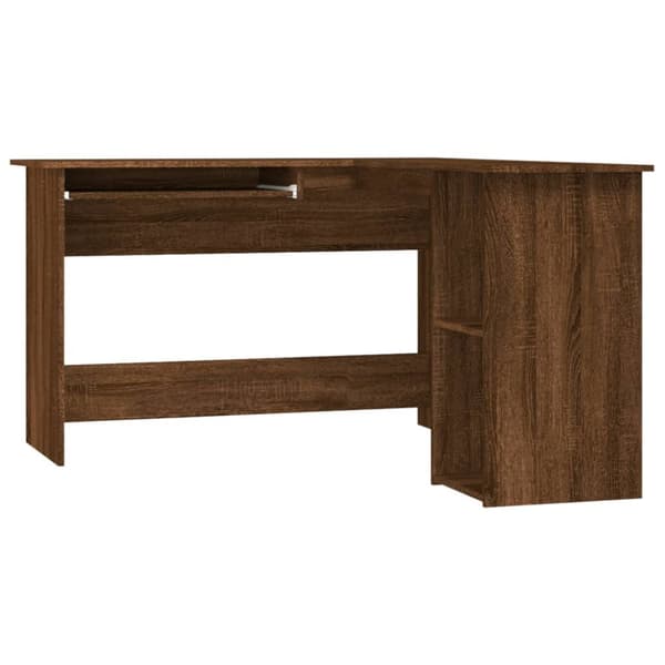 vidaXL Hörnskrivbord brun ek 120x140x75 cm konstruerat trä -  Skrivbord