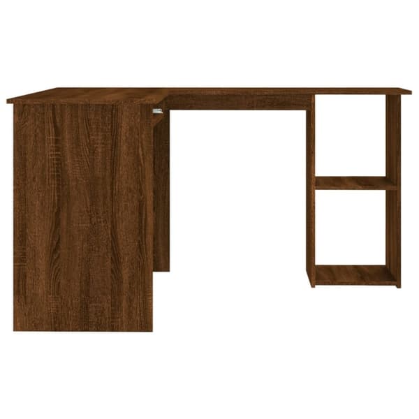 vidaXL Hörnskrivbord brun ek 120x140x75 cm konstruerat trä -  Skrivbord
