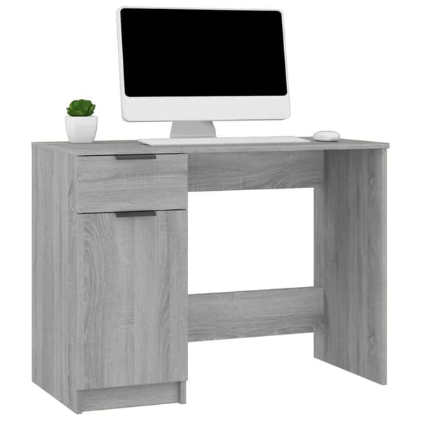 vidaXL Työpöytä harmaa Sonoma 100x50x75 cm tekninen puu -  Kirjoituspöydät