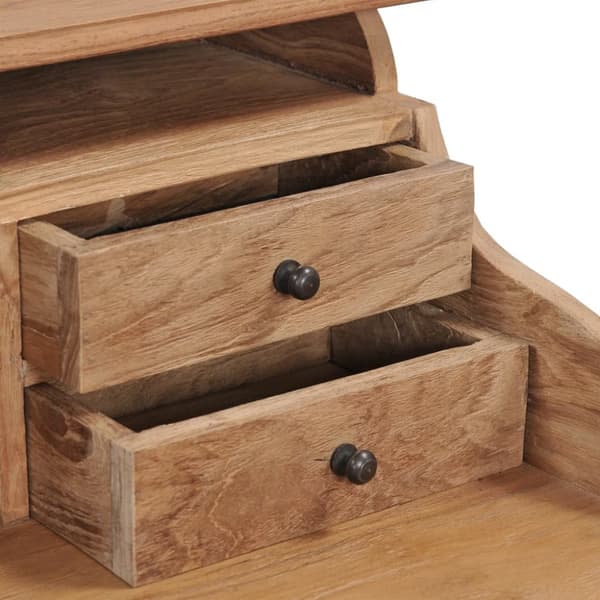 vidaXL skrivebord 90x50x100 cm massivt teaktræ - Skriveborde