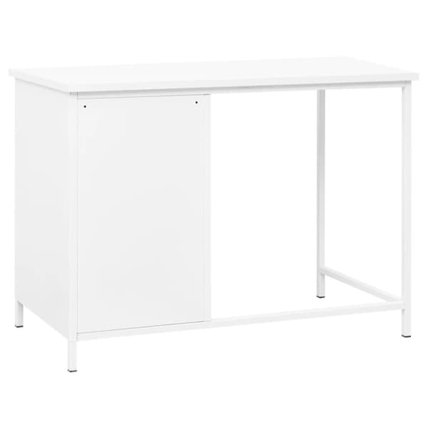 vidaXL Teollinen työpöytä laatikoilla valkoinen 105x52x75 cm teräs -  Kirjoituspöydät