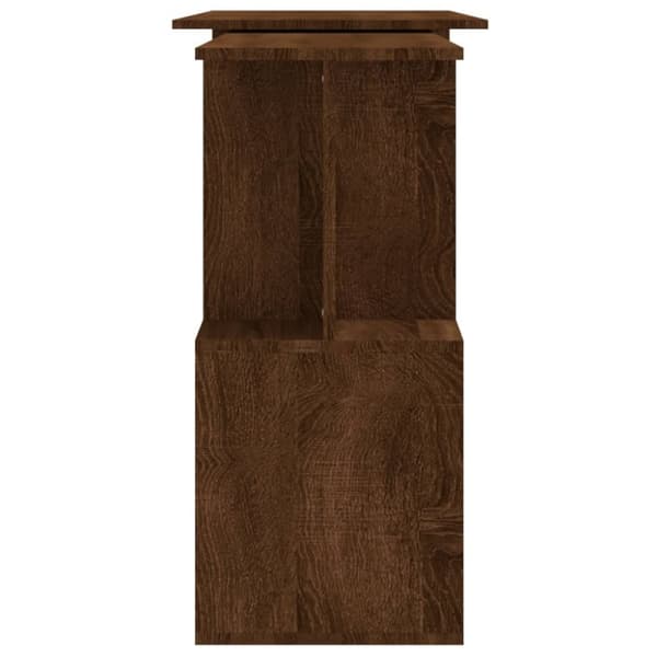 vidaXL Kulmatyöpöytä ruskea tammi 200x50x76 cm tekninen puu -  Kirjoituspöydät