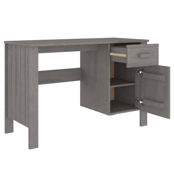vidaXL Pöytä HAMAR vaaleanharmaa 113x50x75 cm täysi mänty -  Kirjoituspöydät