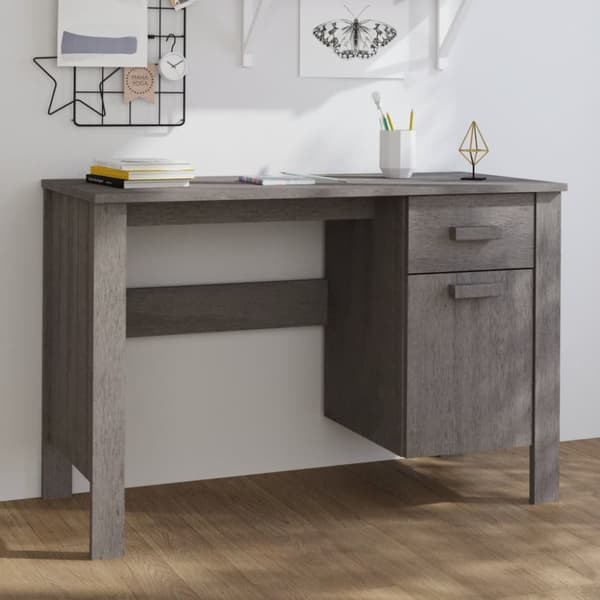 vidaXL Pöytä HAMAR vaaleanharmaa 113x50x75 cm täysi mänty -  Kirjoituspöydät