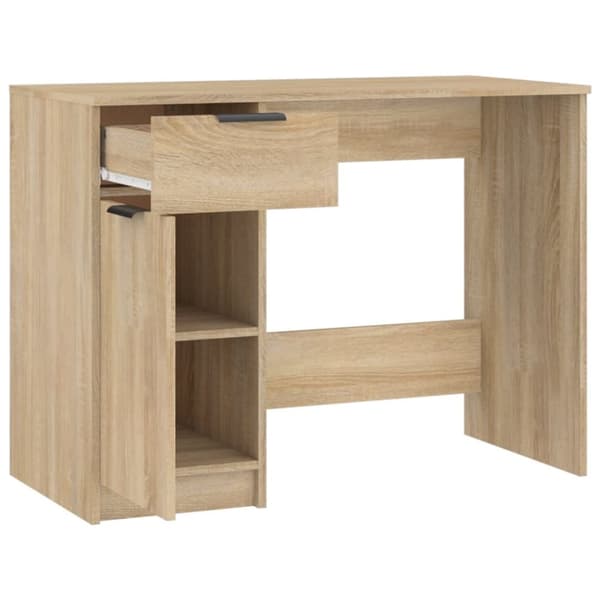 vidaXL skrivebord 100x50x75 cm konstrueret træ sonoma-eg - Skriveborde
