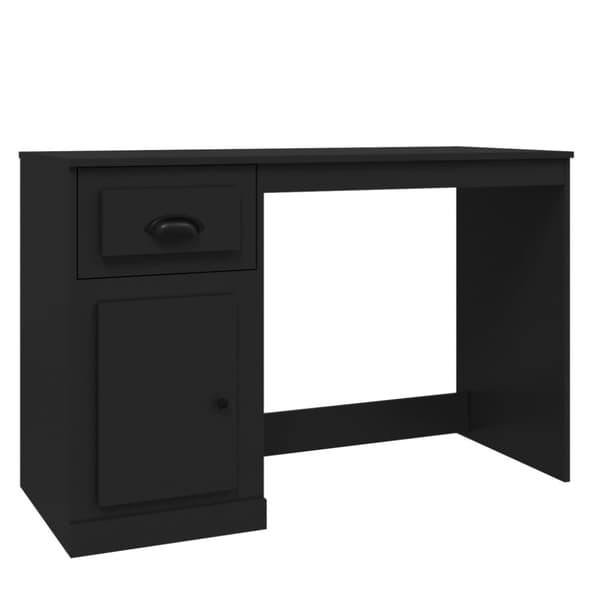 vidaXL skrivebord med skuffe 115x50x75 cm konstrueret træ sort - Skriveborde