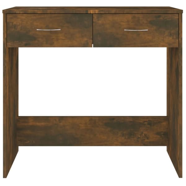 vidaXL skrivebord 80x40x75 cm konstrueret træ røget egetræsfarve - Skriveborde