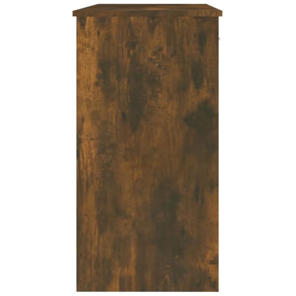 vidaXL skrivebord 80x40x75 cm konstrueret træ røget egetræsfarve - Skriveborde