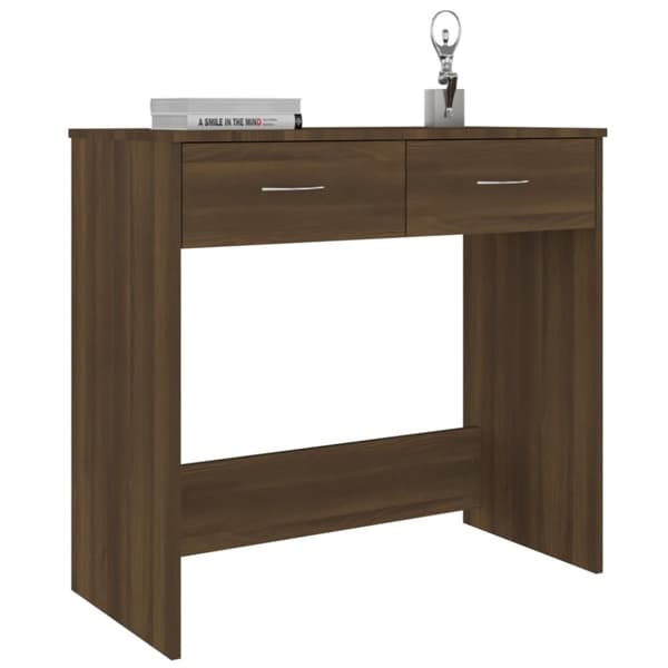 vidaXL Työpöytä ruskea tammi 80x40x75 cm tekninen puu - Kirjoituspöydät