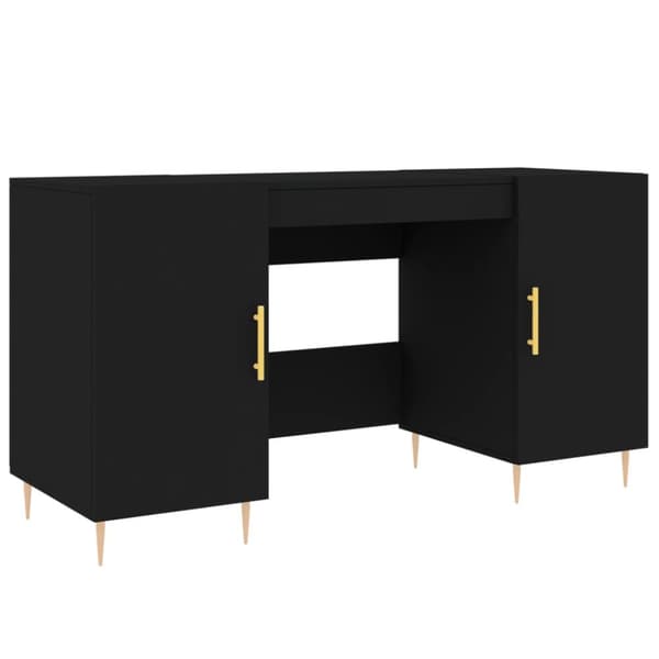 vidaXL Työpöytä musta 140x50x75 cm tekninen puu -  Kirjoituspöydät