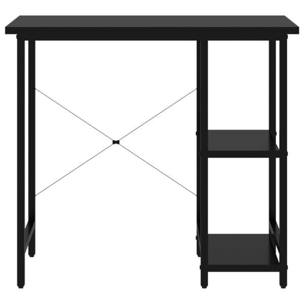 vidaXL Tietokonepöytä musta 80x40x72 cm MDF/metalli - Kirjoituspöydät