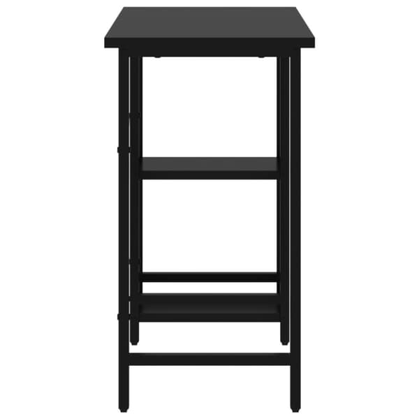 vidaXL Tietokonepöytä musta 80x40x72 cm MDF/metalli - Kirjoituspöydät