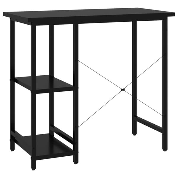 vidaXL Tietokonepöytä musta 80x40x72 cm MDF/metalli - Kirjoituspöydät