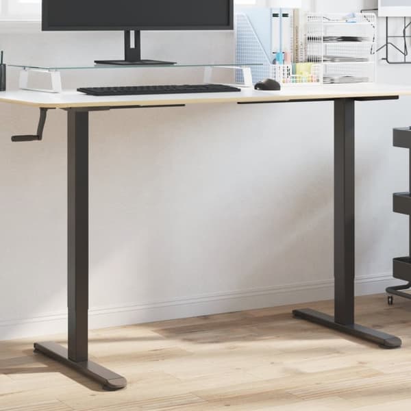 vidaXL Seisontapöydän runko musta (94-135)x60x(70-114) cm teräs - Kirjoituspöydät