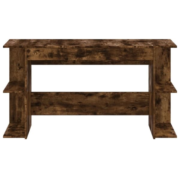 vidaXL Skrivbord rökfärgad ek 140x50x75 cm konstruerat trä