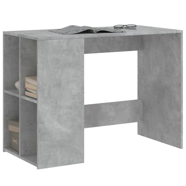 vidaXL Työpöytä betoninharmaa 102x50x75 cm tekninen puu