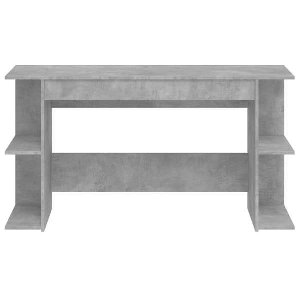 vidaXL Skrivbord betonggrå 140x50x75 cm konstruerat trä