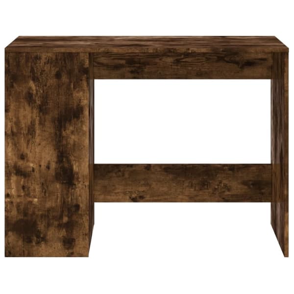 vidaXL skrivebord 102x50x75 cm konstrueret træ røget egetræsfarve