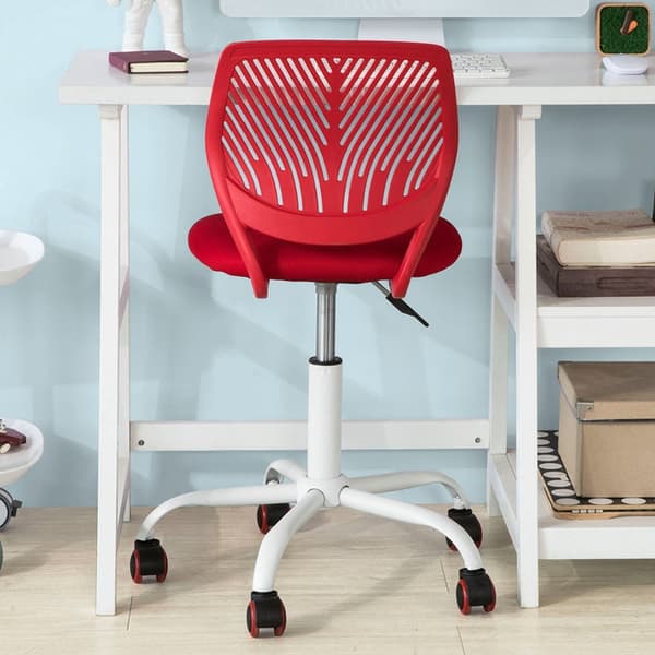 Rootz Justerbar Skrivebordsstol til børn - Ungdoms drejestol - Kontorstol - Ergonomisk design - Nakke- og rygstøtte - Stille 360-graders hjul - 77-89c