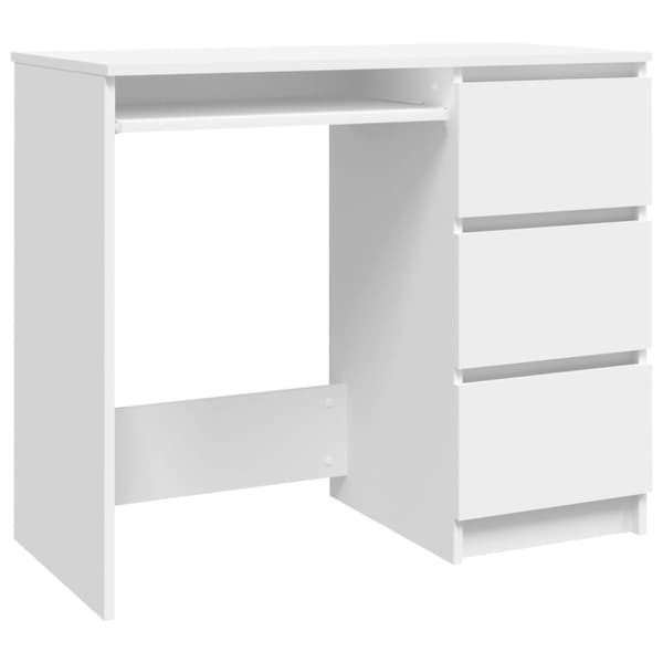 The Living Store Työpöytä valkoinen 90x45x76 cm tekninen puu - Kirjoituspöydät