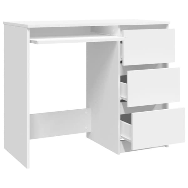 The Living Store Työpöytä valkoinen 90x45x76 cm tekninen puu -  Kirjoituspöydät