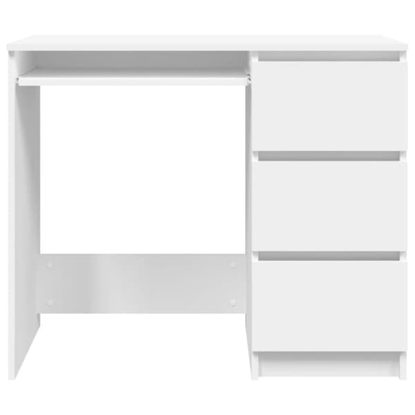 The Living Store Työpöytä valkoinen 90x45x76 cm tekninen puu - Kirjoituspöydät