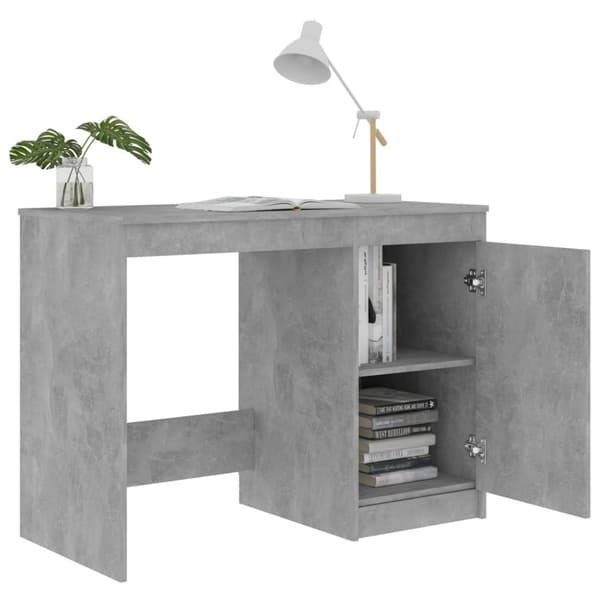 The Living Store Työpöytä betoninharmaa 100x50x76 cm tekninen puu - Kirjoituspöydät