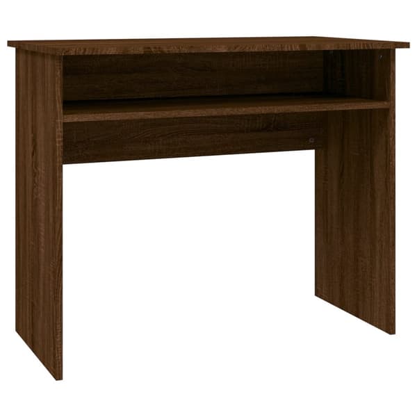 The Living Store Skrivbord brun ek 90x50x74 cm konstruerat trä - Skrivbord