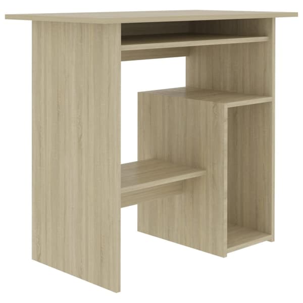The Living Store skrivebord 80 x 45 x 74 cm spånplade sonoma-eg - Skriveborde