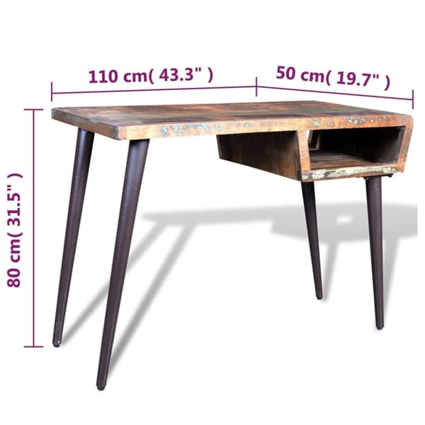 The Living Store Skrivbord i återvunnet trä med järnben -  Skrivbord