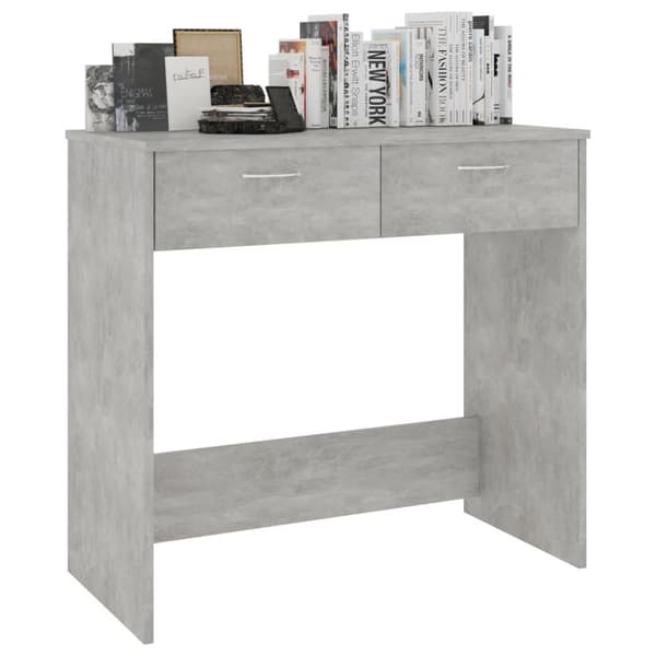 The Living Store Työpöytä betoninharmaa 80x40x75 cm tekninen puu - Kirjoituspöydät