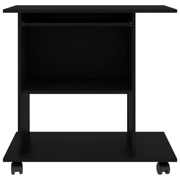 The Living Store Tietokonepöytä musta 80x50x75 cm tekninen puu - Kirjoituspöydät