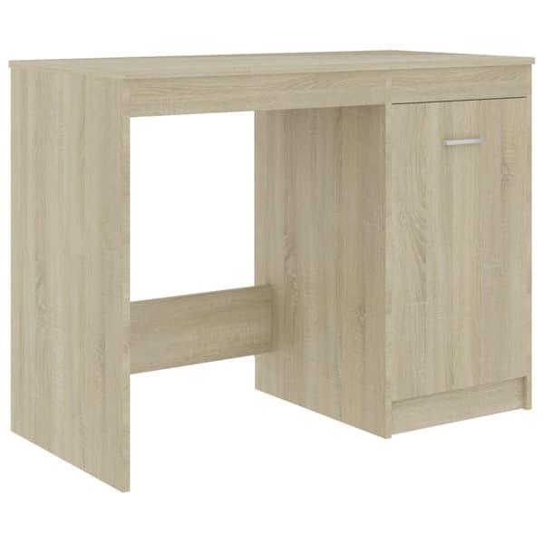 The Living Store Skrivbord sonoma-ek 140x50x76 cm konstruerat trä - Skrivbord