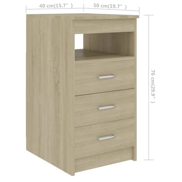 The Living Store Skrivbord sonoma-ek 140x50x76 cm konstruerat trä - Skrivbord