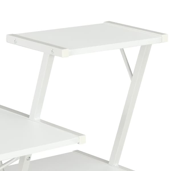 The Living Store Skrivbord med hylla vit 116x50x93 cm -  Skrivbord
