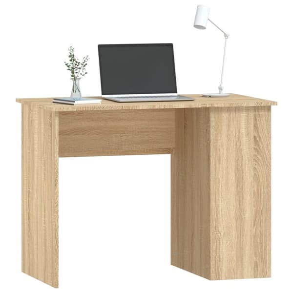 The Living Store Skrivbord sonoma-ek 100x55x75 cm konstruerat trä -  Skrivbord
